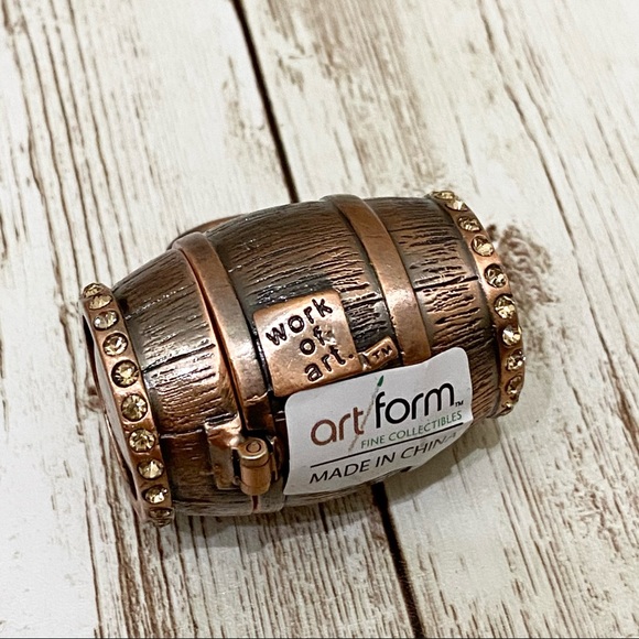 Aged in Oak Wine Barrel Trinket Box - Picture 8 of 10